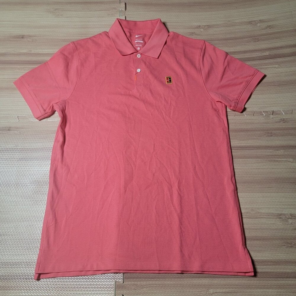 Nike Polo Men's Slim Fit Tennis Polo Shirt Size Large DA4379-894 Sea Coral